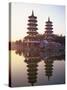 Taiwan, Kaohsiung, Lotus Lake, Dragon and Tiger Pagodas-Steve Vidler-Stretched Canvas