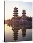 Taiwan, Kaohsiung, Lotus Lake, Dragon and Tiger Pagodas-Steve Vidler-Stretched Canvas