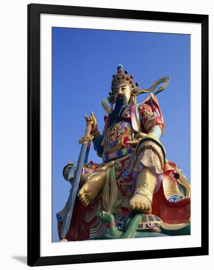 Taiwan, Kaohsiung, Lotus Lake, Statue of Taoist God Xuan-Tian-Shang-Di-Steve Vidler-Framed Photographic Print