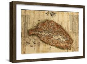 Taiwan - Panoramic Map-Lantern Press-Framed Art Print