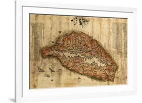 Taiwan - Panoramic Map-Lantern Press-Framed Premium Giclee Print