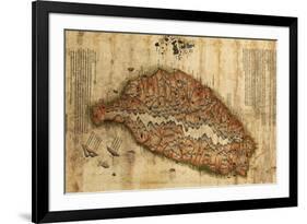 Taiwan - Panoramic Map-Lantern Press-Framed Premium Giclee Print