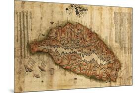 Taiwan - Panoramic Map-Lantern Press-Mounted Premium Giclee Print