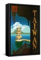 Taiwan: Sun Moon Lake, c.1950-null-Framed Stretched Canvas