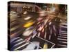 Taiwan, Taipei, Traffic on Road Near Taipei 101 at Night-Jane Sweeney-Stretched Canvas