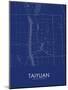 Taiyuan, China Blue Map-null-Mounted Poster