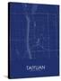 Taiyuan, China Blue Map-null-Stretched Canvas