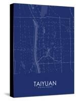 Taiyuan, China Blue Map-null-Stretched Canvas