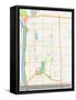 Taiyuan, China Map-null-Framed Stretched Canvas