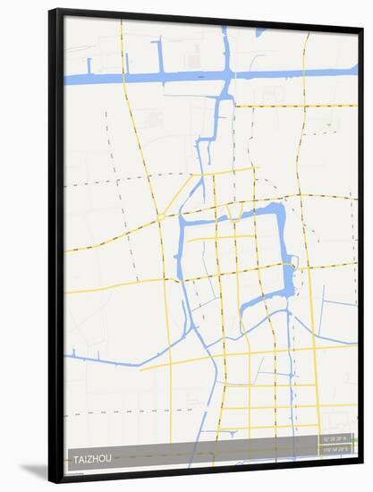 Taizhou, China Map-null-Framed Poster