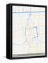 Taizhou, China Map-null-Framed Stretched Canvas