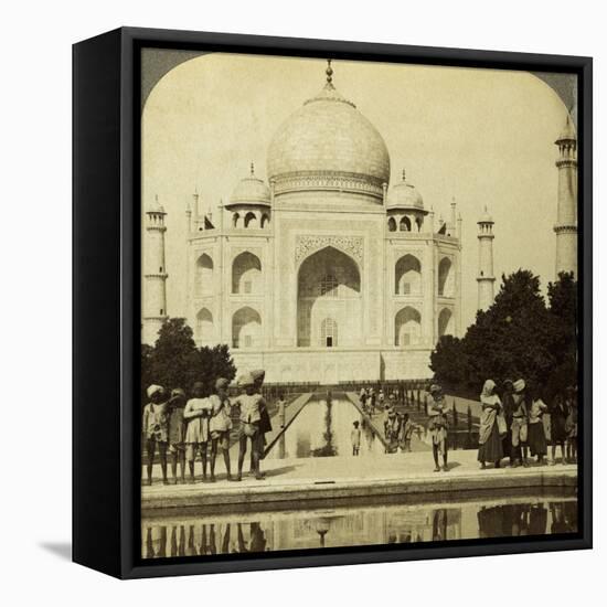 Taj Mahal, Agra, Uttar Pradesh, India-Underwood & Underwood-Framed Stretched Canvas