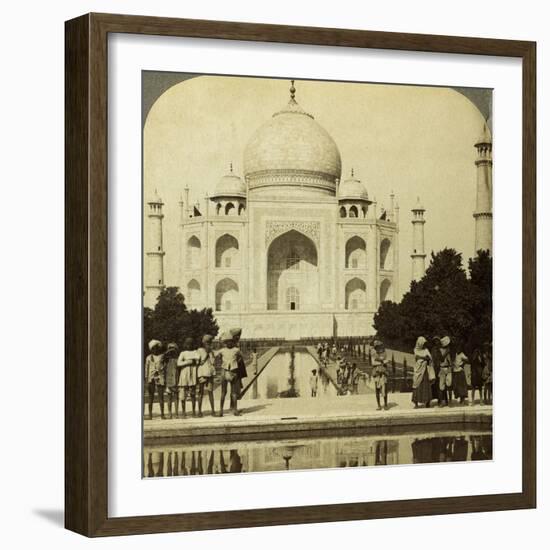Taj Mahal, Agra, Uttar Pradesh, India-Underwood & Underwood-Framed Photographic Print