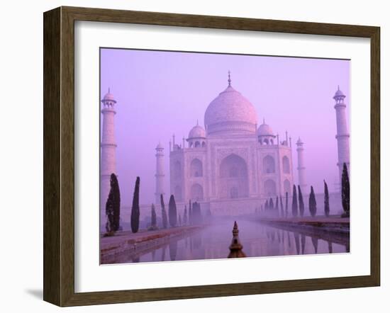 Taj Mahal at Dawn, Agra, India-Pete Oxford-Framed Premium Photographic Print