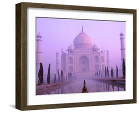 Taj Mahal at Dawn, Agra, India-Pete Oxford-Framed Premium Photographic Print