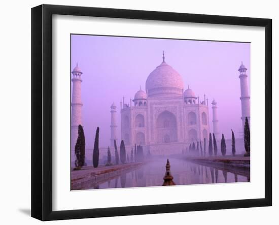 Taj Mahal at Dawn, Agra, India-Pete Oxford-Framed Premium Photographic Print