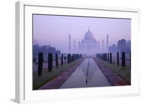 Taj Mahal at Dawn, UNESCO World Heritage Site, Agra, Uttar Pradesh, India, Asia-Peter Barritt-Framed Photographic Print