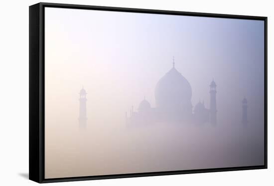 Taj Mahal at Dawn, UNESCO World Heritage Site, Agra, Uttar Pradesh, India, Asia-Peter Barritt-Framed Stretched Canvas