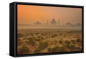 Taj Mahal At Dusk-Vichaya-Framed Stretched Canvas