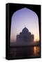 Taj Mahal at Sunrise, UNESCO World Heritage Site, Agra, Uttar Pradesh, India, Asia-Peter Barritt-Framed Stretched Canvas