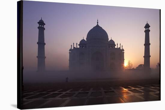 Taj Mahal at Sunrise, UNESCO World Heritage Site, Agra, Uttar Pradesh, India, Asia-Peter Barritt-Stretched Canvas