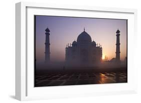 Taj Mahal at Sunrise, UNESCO World Heritage Site, Agra, Uttar Pradesh, India, Asia-Peter Barritt-Framed Photographic Print