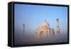 Taj Mahal at Sunrise, UNESCO World Heritage Site, Agra, Uttar Pradesh, India, Asia-Peter Barritt-Framed Stretched Canvas