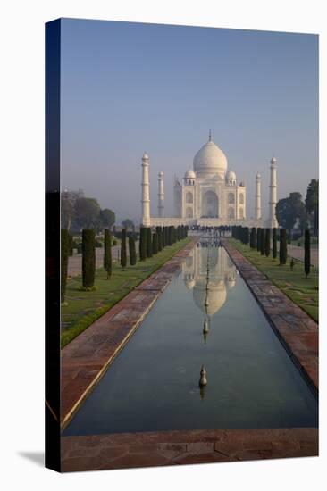 Taj Mahal at Sunrise, UNESCO World Heritage Site, Agra, Uttar Pradesh, India, Asia-Peter Barritt-Stretched Canvas