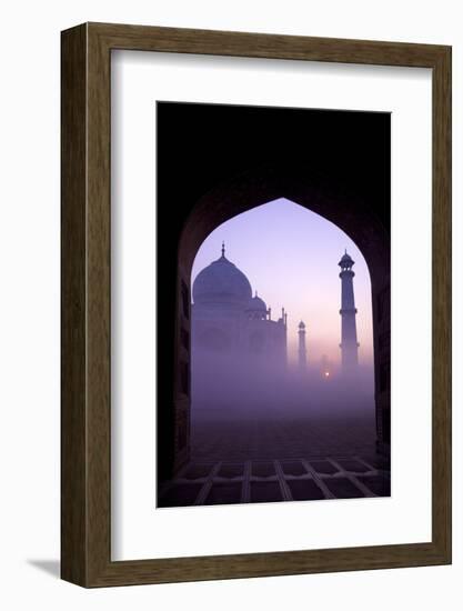 Taj Mahal at Sunrise, UNESCO World Heritage Site, Agra, Uttar Pradesh, India, Asia-Peter Barritt-Framed Photographic Print