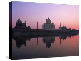 Taj Mahal at Sunset, UNESCO World Heritage Site, Agra, Uttar Pradesh State, India-Gavin Hellier-Stretched Canvas