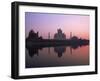 Taj Mahal at Sunset, UNESCO World Heritage Site, Agra, Uttar Pradesh State, India-Gavin Hellier-Framed Photographic Print