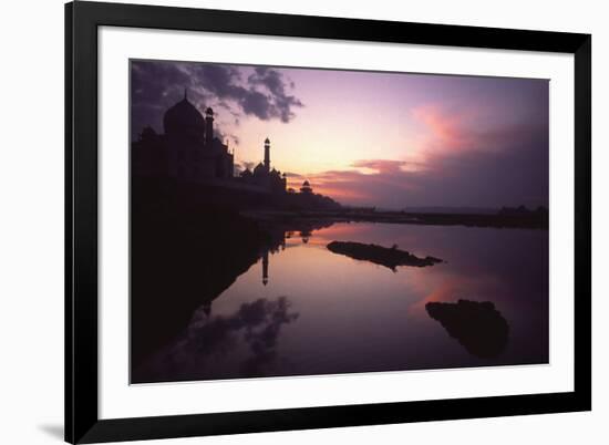 Taj Mahal at sunset-Charles Bowman-Framed Photographic Print