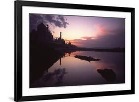 Taj Mahal at sunset-Charles Bowman-Framed Photographic Print