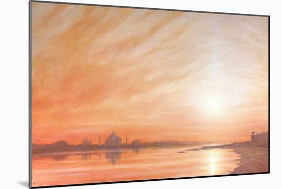 Taj Mahal at Sunset-Derek Hare-Mounted Giclee Print