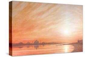 Taj Mahal at Sunset-Derek Hare-Stretched Canvas