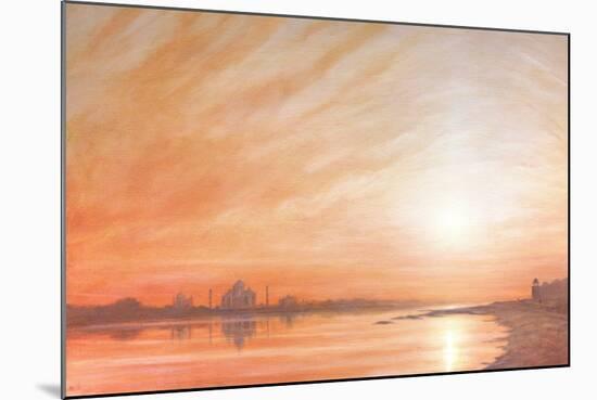 Taj Mahal at Sunset-Derek Hare-Mounted Giclee Print