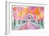 Taj Mahal - Colorful Crown Of The Palace And Love-Markus Bleichner-Framed Art Print