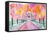 Taj Mahal - Colorful Crown Of The Palace And Love-Markus Bleichner-Framed Stretched Canvas