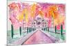 Taj Mahal - Colorful Crown Of The Palace And Love-Markus Bleichner-Mounted Premium Giclee Print