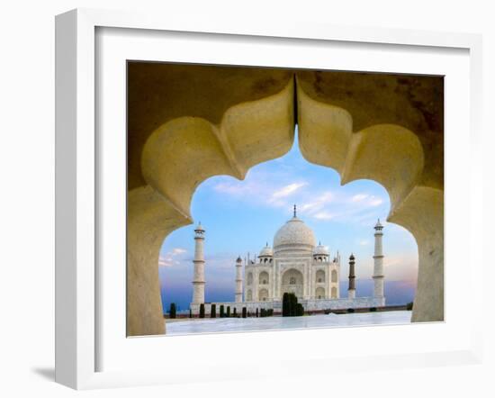 Taj Mahal exterior view, Agra, Uttar Pradesh, India-Panoramic Images-Framed Photographic Print