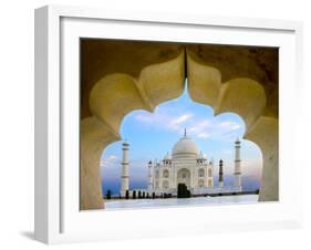 Taj Mahal exterior view, Agra, Uttar Pradesh, India-Panoramic Images-Framed Photographic Print