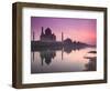 Taj Mahal From Along the Yamuna River at Dusk, India-Walter Bibikow-Framed Photographic Print