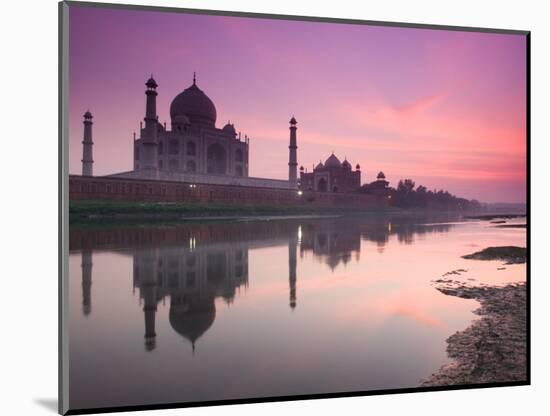 Taj Mahal From Along the Yamuna River at Dusk, India-Walter Bibikow-Mounted Photographic Print