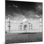 Taj Mahal. Indian Symbol - India Travel Background. Agra, India. Black and White Version-f9photos-Mounted Photographic Print