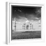 Taj Mahal. Indian Symbol - India Travel Background. Agra, India. Black and White Version-f9photos-Framed Photographic Print