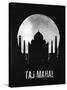 Taj Mahal Landmark Black-null-Stretched Canvas