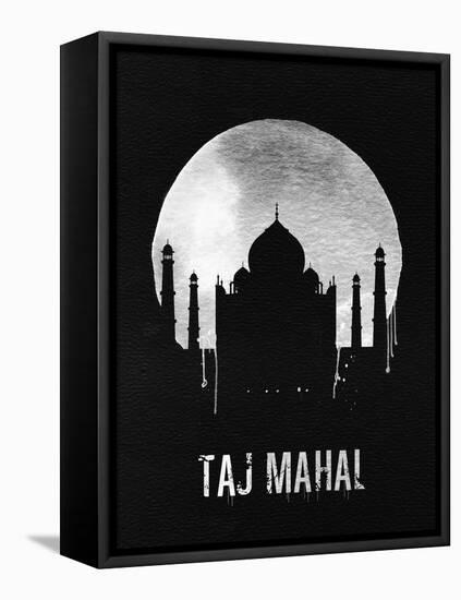 Taj Mahal Landmark Black-null-Framed Stretched Canvas