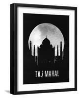 Taj Mahal Landmark Black-null-Framed Art Print