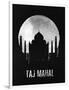 Taj Mahal Landmark Black-null-Framed Art Print