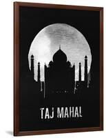 Taj Mahal Landmark Black-null-Framed Art Print
